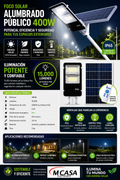 Foco Solar Público Exterior | 400w + Tubo + Panel